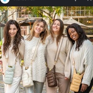 NWOT WanderFull Brown Quilted Hydro Crossbody Bag